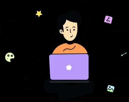 Illustration showing a person staying connected with Simfree eSIM